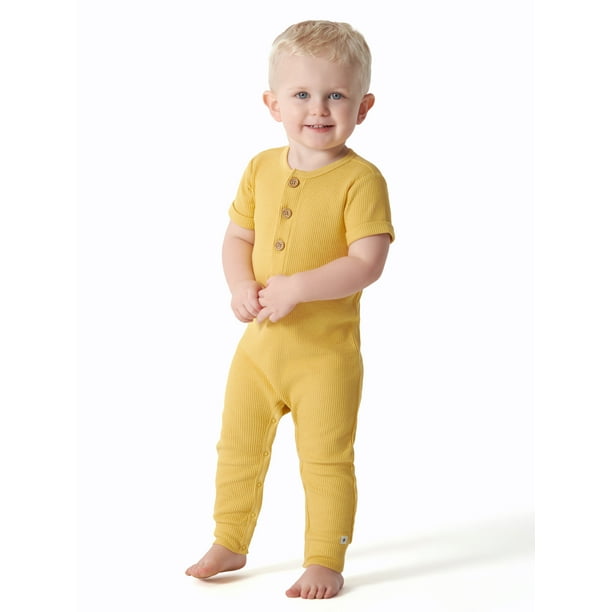 Modern Moments by Gerber Baby Boy or Girl Unisex Long Leg Romper, Sizes