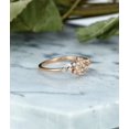 thumbnail image 3 of HeartsAndYou 0.4ct Round Cut Moissanite Engagement Ring for Women 18k Rose Gold over Silver Snowflake Design, 3 of 9