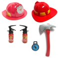 thumbnail image 2 of 2/6pcs Firefighter Costume Fire Fighter Costume Dress Up Fireman Costume Firefighter Tools Set For Kids Girls, 2 of 5