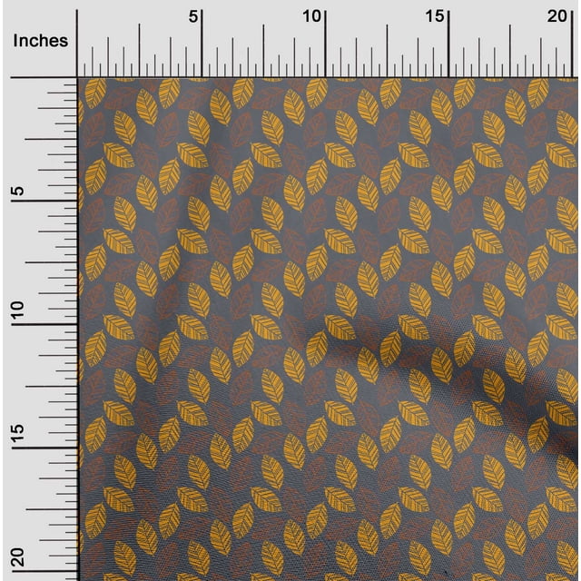 oneOone Tissu Georgette Viscose Feuilles Bloc Décor Tissu Imprimé BTY 42 Pouces Wide