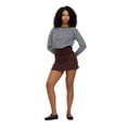 thumbnail image 2 of Forever 21 Women's Slouchy Off Shoulder Striped Sweater, Ribbed Waistband and Cuffs, Soft Knit Pullover Casual Everyday Style Top, Brown, XXS-XXL, 2 of 6