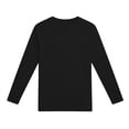 thumbnail image 3 of ZyeKqe Boys Girls Long Sleeve Tops Casual Crewneck Lightweight Stretch Fitness Running Workout Tee Shirts for Kids(11-12Years,Black), 3 of 8