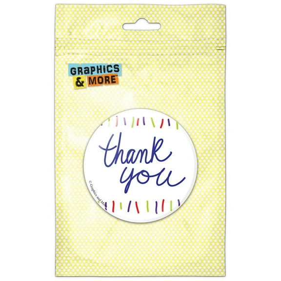 Thank You Colorful Pinback Button Pin Badge
