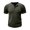 Army Green, variant on Summer Men T-shirt Short Sleeves Buttoned V Neck Solid Color Thread Knitted Stretchy Slim Fit American Style Muscle Guy Fitness Workout Top