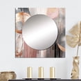 thumbnail image 1 of Designart "Whispers in Marble An Abstract Tale V" Abstract Marble Pink Large Square Mirror - Square Bedroom Mirror Printed Wall Decor - Modern Square Printed Wall Mirror Art, 1 of 5