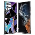 thumbnail image 1 of TalkingCase Slim Phone Case Compatible for Samsung Galaxy S22 Ultra 5G, Purple Marble Shape Print, Thin Light, Flexible, Soft, USA, 1 of 6
