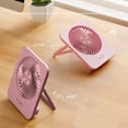 thumbnail image 6 of Hwkond Table Fan Desk Fan Battery Rechargeable Fan 180 Degrees Foldable Portable Corporal Fan 3-level Adjustable Suitable For Home Office Travel And Outdoor Use on Clearance, 6 of 7
