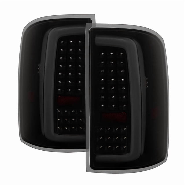 Xtune Tail Light Assembly 9052712 Smoke Lens; Black Housing; LED Bulb; Red/White Bulbs; Set Of 2