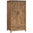 thumbnail image 1 of Pemberly Row Modern Engineered Wood Bedroom Armoire in Brown, 1 of 5