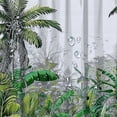 thumbnail image 5 of Orinice Tropical Leaves Shower Curtain Green Plant Palm Banana Leaf Monstera Jungle Summer Fabric Bathroom Curtain with Hooks 60x72, 5 of 7