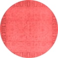 thumbnail image 1 of Ahgly Company Indoor Round Oriental Red Traditional Area Rugs, 4' Round, 1 of 4