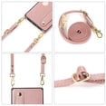 thumbnail image 5 of CCSmaller for iPhone 15 Case with Card Holder for Women, Phone Case Crossbody with Wrist Strap & Removable Adjustable Shoulder Lanyard Cover for iPhone 15 KB Rose, 5 of 8