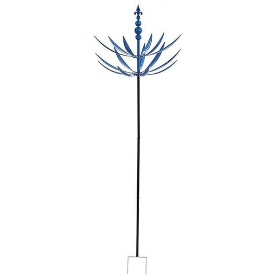 XIBUFE Wind Spinner, Blue Outdoor Yard Decorations, Rotating Garden Spinner, Stylish Wind Spinners
