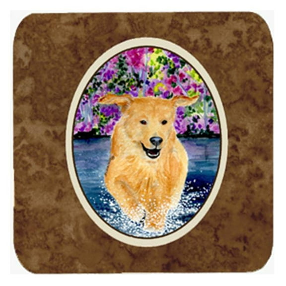 Golden Retriever Foam Coasters, Set Of 4