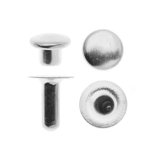 TierraCast Double Round Cap Compression Rivets for Leather 6.5mm, 10