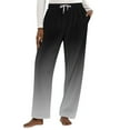 thumbnail image 5 of Fewfanhot Women's Winter Gradient Color Sleep Pants - Flannel Straight Leg Lounge Trousers with Elastic Waist for Cozy Seasonal Comfort, 5 of 8