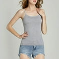thumbnail image 2 of Nituyy Camisole with Built in Shelf BRA Adjustable Spaghetti Strap Tank Top Slim Fit Tops, 2 of 5