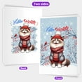 thumbnail image 2 of Hello Winter Ragdoll Smiling in Red Scarf Hat Welcome Christmas 5x7in Folded Greeting Card Cat Lover Kitten Owner Gifts Idea Single Note Card with Envelope - 00017, 2 of 5