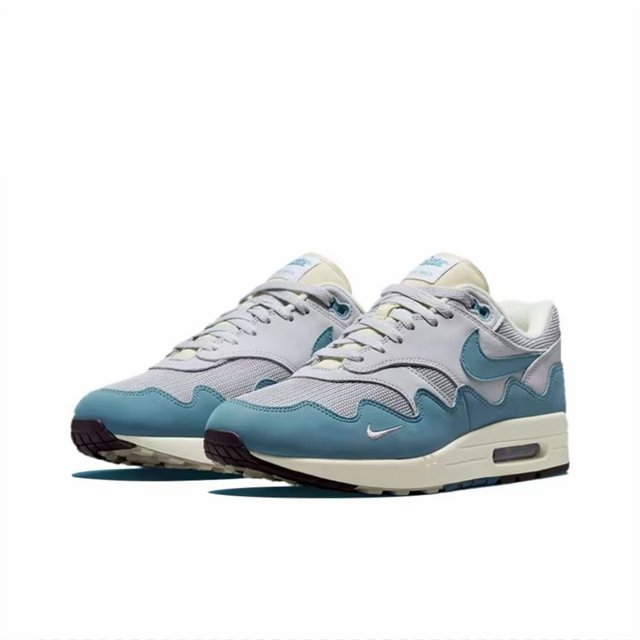 Zapatillas clásicas unisex Air Max 1 negras, acolchadas, antideslizantes, de corte bajo, duraderas, informales, para correr