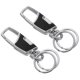 thumbnail image 1 of Llavero de Coche Uxcell 2 Paquetes con Hebilla de Cuero de Acero Inoxidable y 2 Anillos Negros, 1 of 6