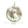 thumbnail image 2 of Christmas White Wolf Ornament - Holiday 2D Flat Acrylic Tags, Winter Hanging Pendant for Xmas Tree Car Window, 2 of 5