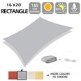 thumbnail image 2 of IC ICLOVER 16' x 20' Sun Shade Sail Canopy Square UV Block Sunshade for Outdoor Patio Garden Carport Backyard - Gray, 2 of 8