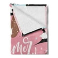 thumbnail image 2 of Saying Soft Flannel Fleece Blanket, Summer Time Lettering with Delicious Doodle Ice Cream Sticks on Striped Background, Cozy Plush for Indoor and Outdoor Use, 50" x 60", Multicolor, by Ambesonne, 2 of 5