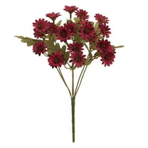 Luxcidy Artificial Little Daisy Flowers, Silk Wildflower Daisy Flowers Faux Flowers Fake Flowers, Artificial Flowers for Centerpieces Rustic Vase Floral Table Decor (Red)