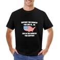 thumbnail image 7 of Support The Country You Live In Trendy Men's Cotton Short Sleeve HD Print Tee for Casual T-Shirt Crew Neck Top Black M, 7 of 7