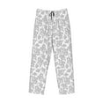 thumbnail image 6 of Uemuo Snake Pattern Men's Wide Leg Palazzo Lounge Pants with Pockets Light Weight Loose Comfy Casual Pajama Pants-Small, 6 of 9