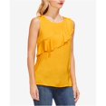 thumbnail image 1 of Blusa sin mangas Vince Camuto con volantes para mujer Amarillo XL, 1 of 2