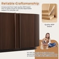 thumbnail image 6 of TV Stand for TVs up to 70",Mid Century TV Console Table with Storage Cabinets & Adjustable Shelves,Media Television Stand Entertainment Center for Living Room,Walnut, 6 of 8