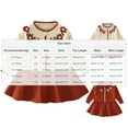 thumbnail image 3 of IVEYRTF Childrens Knitted Sweater Cardigan Two Piece Set with Floral Print Tops and Skirt Sweet Cute Outfit for Girls Fall Winter Long Sleeve Round Neck Shirt and Skirt(Beige,2 Years), 3 of 5