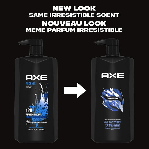 AXE Phoenix Body Wash for All Day Freshness, Crushed Mint