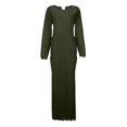 thumbnail image 6 of DuoJiaJ Womens Lace Dress, Crew Neck Loose Long Sleeve Dresses Green S-5XL, 6 of 6