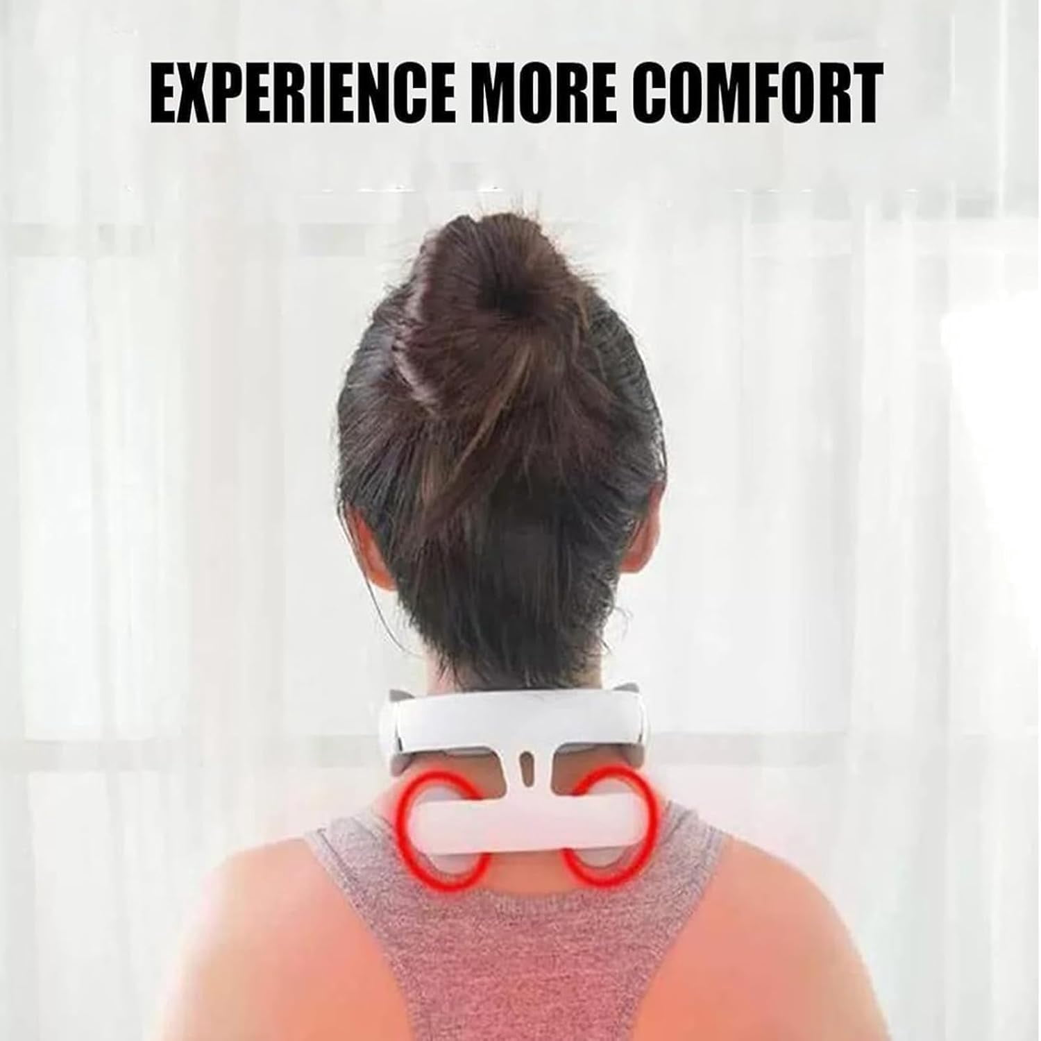 Vitality Magic Pro 2.0 Neck Massager, Vagus Nerve Stimulator for Neck4-Head Electric Massager, 6 Modes & 14 Intensity Levels, Cordless Rechargeable Design, Shoulder Relaxation & Pain Relief（White）