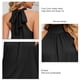 thumbnail image 1 of Camiseta sin mangas de punto sin mangas con tirantes y cuello alto de Color puro para mujer, camiseta sin mangas con cuello Halter fruncido, camiseta sin mangas de Color liso, negro XXL, 1 of 7