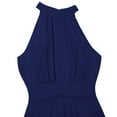 thumbnail image 5 of iEFiEL Womens Sleeveless Halter Neck Bridesmaid Dress High Low Evening Party Flare Dress, 5 of 7