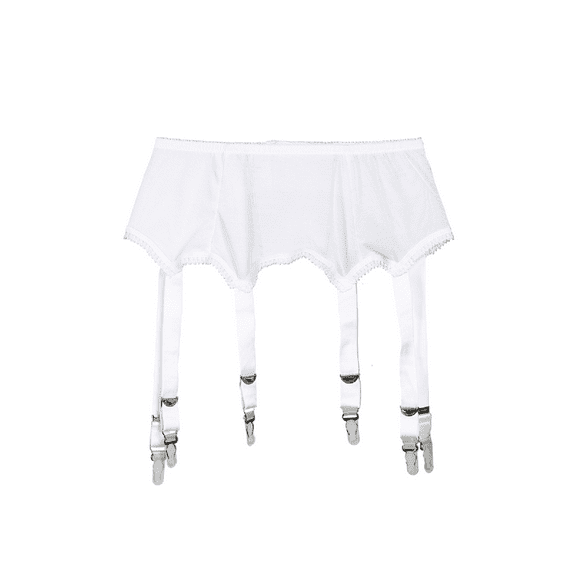Inevnen Women Lingerie Suspender Elastic Belt Stocking Garter Belt with 6 Metal Buckles Straps