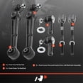 thumbnail image 2 of A-Premium 6Pcs Front Suspension Kit Lower Forward Control Arm and Ball Joint Assembly Tie Rod End Compatible with Dodge Avenger Chrysler Sebring 1995-2000 Eagle Talon Mitsubishi Eclipse Galant, 2 of 9