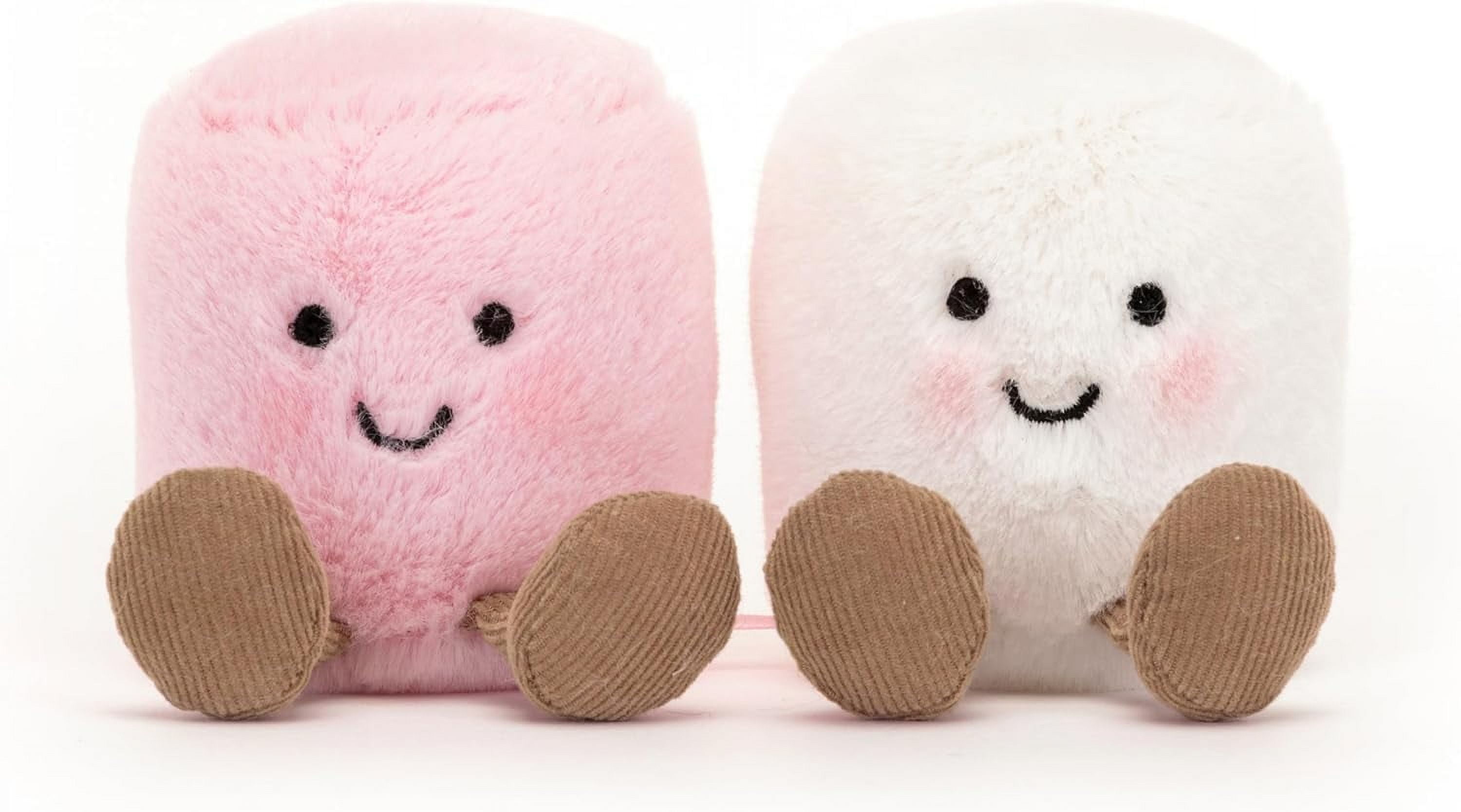 Jellycat Amuseables Pink and White Marshmallows Stuffed Toy, 3.5 inches