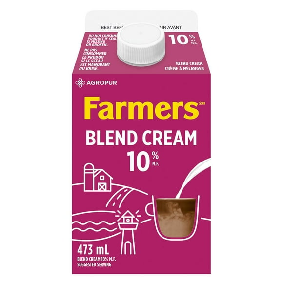 Crème à mélanger 10 % Farmers par Natrel 473 mL