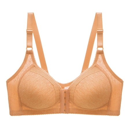 

Women s And Comfortable Large Size Thin Style Without Steel Ring Front Buckle Wrap Up Anti Sagging Collar Bra