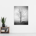 thumbnail image 2 of Lone Tree Silhouette Greyscale Photo Extra Large XL Wall Art Poster Print, 2 of 3