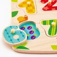 thumbnail image 3 of Hape: Peg Puzzle: Fruity Numbers - 11pc Wooden Puzzle, Colorful Chunky #1-10 Pieces, Discovery Optic Magic, Preschool Play Toy, Toddler & Kids Ages 2+, 3 of 5