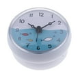 thumbnail image 2 of GUOOL White Toilet Bathroom Wall Suction Clock Waterproof Time Display Home Decoration A-White, 2 of 8