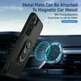 thumbnail image 4 of Nalacover Military Grade Heavy Duty Case for Samsung Galaxy S23, Rugged Rotated Ring Holder Kickstand Bracket Cover with Magnetic Car Mount Soft TPU Shockproof Lens Protective Case,Black, 4 of 8