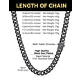 thumbnail image 5 of ChainsHouse 9MM Black Cuban Link Chain for Men Women 26 Inch Hip Hop Necklace with Shining Cross Clasp Chain Jewelry Gift for Father's Day Christmas, 5 of 7