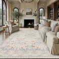 thumbnail image 2 of BERTHMEER 8'x10' Area Rugs for Living Room Bedroom Office Dining Room Farmhouse Large Beige Rugs Vintage Oriental Traditional Distressed Non Slip Washable Rugs Carpets, 2 of 6