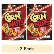 (2 pack) CORN NUTS Loaded Taco Flavor Plant-Based Snack, 7 oz Plastic Bag